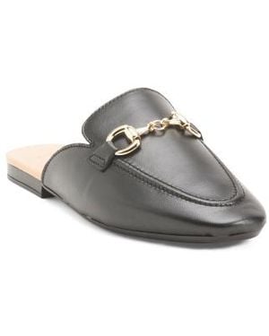 Marshalls Leather Elara Horsebit Mules For - Gray
