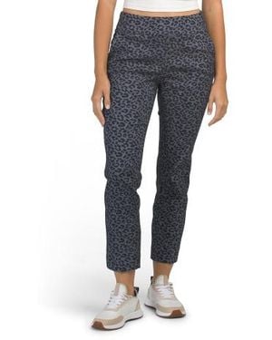 Marshalls Leopard Textured Ankle Pants For - Blue