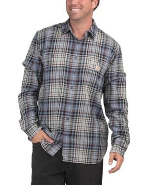 Marshalls Relaxed Fit Plaid Shirt - Blue