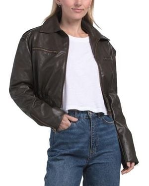 Marshalls Faux Leather Jacket For - Black