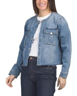 Marshalls Crew Neck Jean Jacket For - Blue
