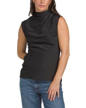 Marshalls Satin Cowl Neck Top For - Black