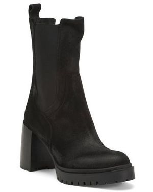 Marshalls Suede Heeled Booties For - Black
