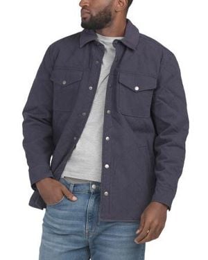 Marshalls Quilted Snap Button Shirt Jacket For - Blue