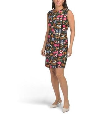 Marshalls Crew Neck Button Down Sleeveless Mini Dress For - White