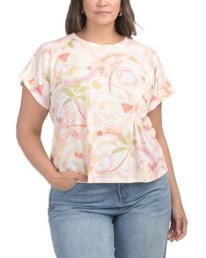 Marshalls Plus Short Sleeve Scoop Neck T-Shirt For - White