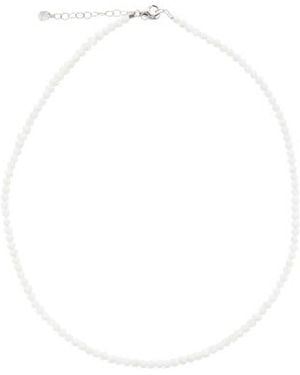 Marshalls Sterling Mother Of Pearl Beaded Necklace - White
