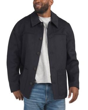 Marshalls Wool Blend Collared Dress Jacket For - Blue