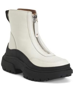 Marshalls Leather Wylder Zip Front Ankle Boots For - Black