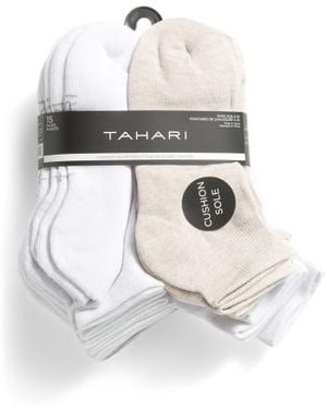 Marshalls 15Pk Half Cushioned Quarter Socks For - White