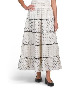 Marshalls Textured Patchwork Maxi Skirt For - Gray