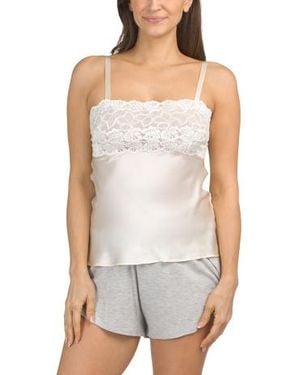 Marshalls Silk Blend Rose Parfait Camisole For - White