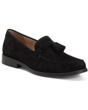 Marshalls Suede Stassi Soft Tassel Loafers For - Black