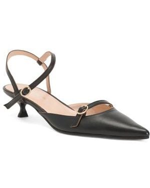 Marshalls Leather Slingback Heels For - Metallic