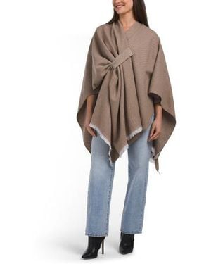 Marshalls Solid Ruana For - Brown