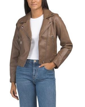 Marshalls Faux Leather Motorcycle Jacket For - Blue