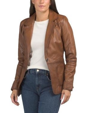 Marshalls Leather Noian Blazer For - Brown