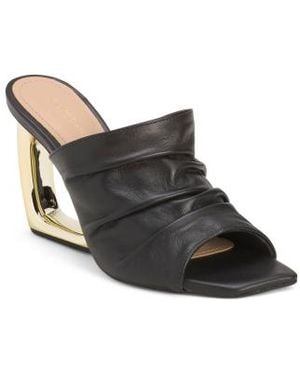 Marshalls Leather Aspen Heeled Sandals For - Black