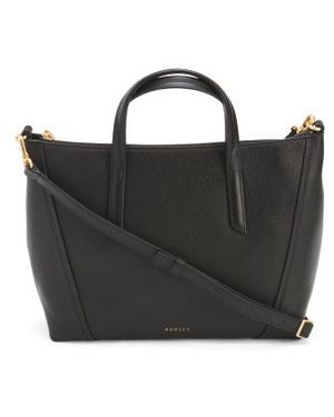 Marshalls Leather Kendal Terrace Medium Zip Top Tote For - Black