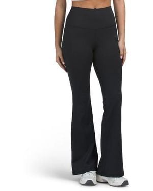 Marshalls Lux Everyday Elastic-Free Basic High Rise Flared Leg Pants For - Black