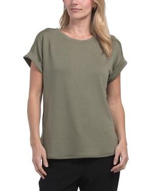 Marshalls Drop Shoulder Smile Hem Top For - Gray