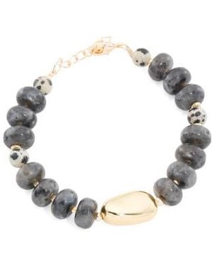 Marshalls Brass And Jasper Beaded Bracelet For - Metallic