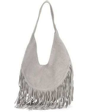 Marshalls Suede Fringe Mini Hobo Bag For - Gray