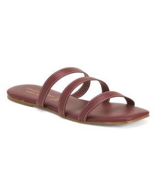 Marshalls Leather Three Band Sandals For - Pink