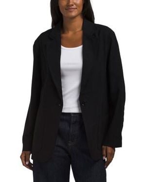 Marshalls Brush Twill One Button Blazer For - Black