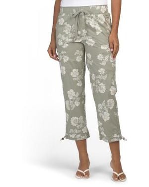 Marshalls Poplin Pull On Drawstring Pants With Toggle Hem For - Gray