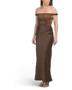 Marshalls Cari Off The Shoulder Strap Maxi Dress For - Brown
