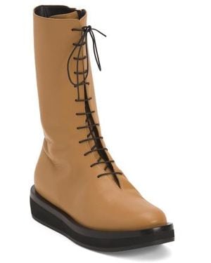 Marshalls Leather Spika Lace Up Boots For - Natural