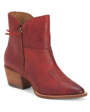 Marshalls Leather Alexis Booties For - Red