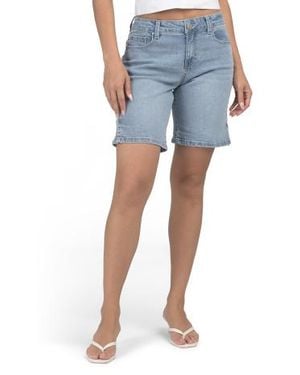 Marshalls Mid Rise Jorts With Side Slits For - Blue