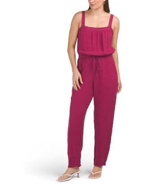 Marshalls Double Gauze Jodi Jumpsuit For - Red