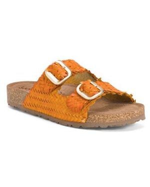 Marshalls Flatform Dual-Band Sandals For - Orange