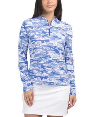 Marshalls Upf 50 Plus Cooling Lolita Mock Neck Jacket For - Blue