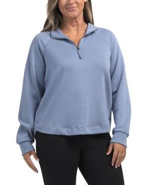 Marshalls Raglan Half Zip Pull Over Sweatshirt For - Blue