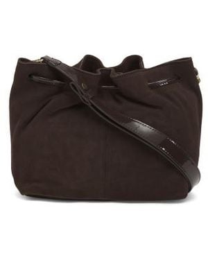 Marshalls Suede Drawstring Bucket Bag For - Black