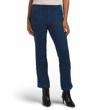 Marshalls Petite Pull On Bootcut Jeans With Front Pockets For - Blue