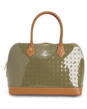 Marshalls Leather Dome Vaccheta Detail Satchel For - Metallic