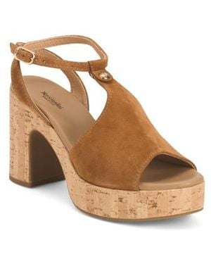 Marshalls Suede Heeled Sandals For - Brown