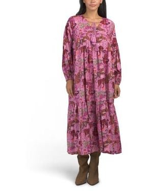 Marshalls Long Sleeve Maxi Dress For - Red