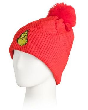 Marshalls Beanie With Faux Fur Pom And Embroidered Gloves Boxed Set