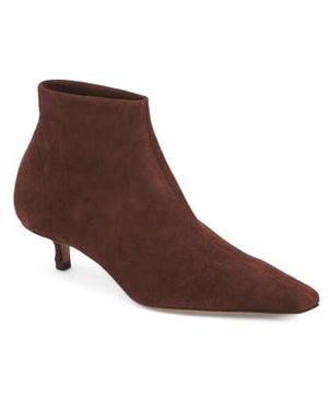 Marshalls Suede Idra Kitten Heeled Booties For - Brown