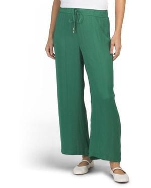 Marshalls Airflow Straight Leg Pants With Elastic Drawstring Waistband For - Green