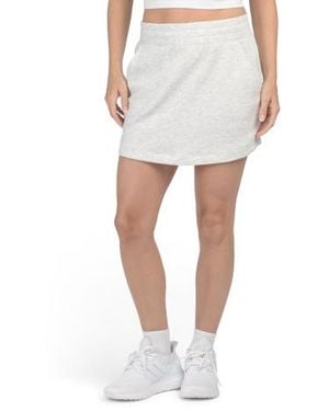 Marshalls Scuba Zuri Hi-Lo Curved Hem Skort For - White