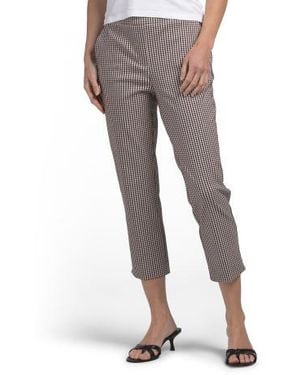 Marshalls Super Stretch Skinny Leg Pull On Capri Pants With Side Slits For - Gray