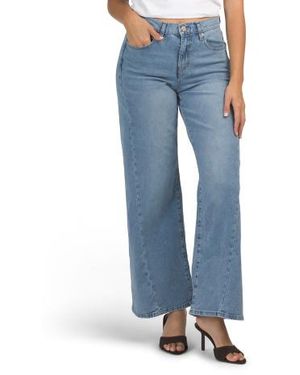Marshalls Semi High Rise Wide Leg Off Center Twisted Seam Jeans For - Blue