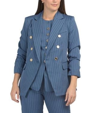 Marshalls Pinstripe Jacket For - Blue